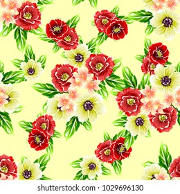 Abstract elegance seamless pattern with floral background