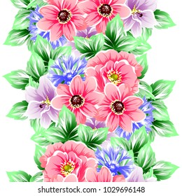 Abstract elegance seamless pattern with floral background