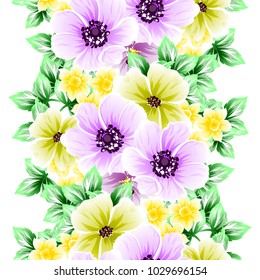 Abstract elegance seamless pattern with floral background