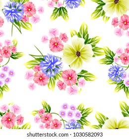 Abstract elegance seamless pattern with floral background