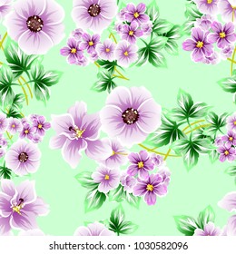 Abstract elegance seamless pattern with floral background