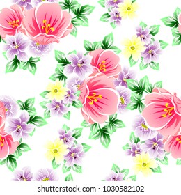 Abstract elegance seamless pattern with floral background