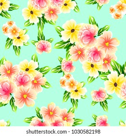 Abstract elegance seamless pattern with floral background