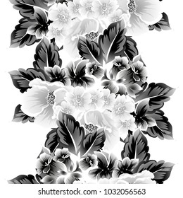 Abstract elegance seamless pattern with floral background