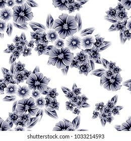 Abstract elegance seamless pattern with floral background