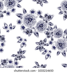 Abstract elegance seamless pattern with floral background