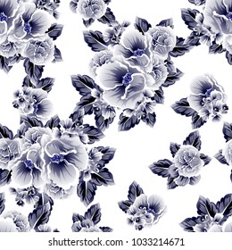 Abstract elegance seamless pattern with floral background