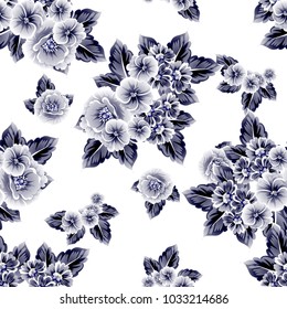 Abstract elegance seamless pattern with floral background