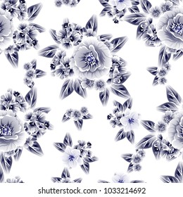Abstract elegance seamless pattern with floral background
