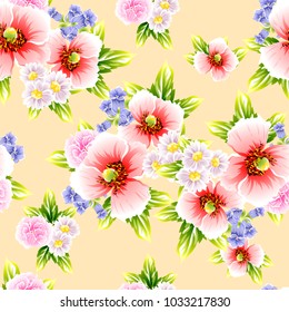 Abstract elegance seamless pattern with floral background