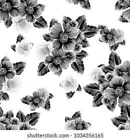 Abstract elegance seamless pattern with floral background
