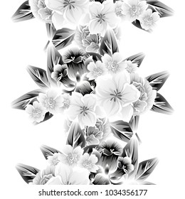 Abstract elegance seamless pattern with floral background