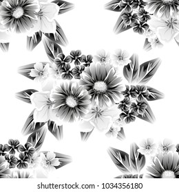 Abstract elegance seamless pattern with floral background