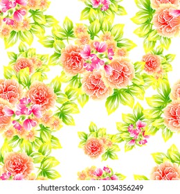 Abstract elegance seamless pattern with floral background