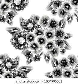 Abstract elegance seamless pattern with floral background