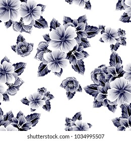Abstract elegance seamless pattern with floral background