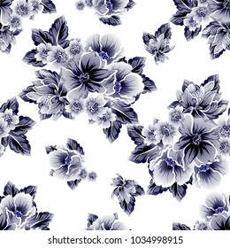 Abstract elegance seamless pattern with floral background