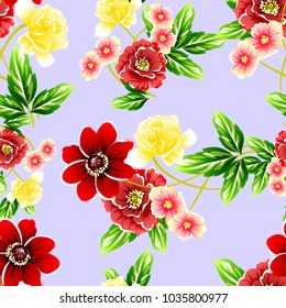 Abstract elegance seamless pattern with floral background