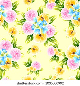 Abstract elegance seamless pattern with floral background