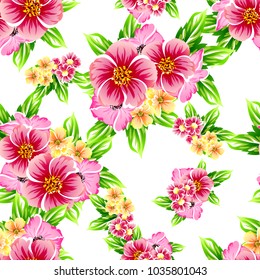 Abstract elegance seamless pattern with floral background