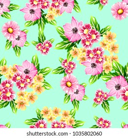 Abstract elegance seamless pattern with floral background