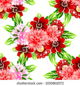 Abstract elegance seamless pattern with floral background