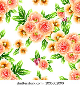 Abstract elegance seamless pattern with floral background