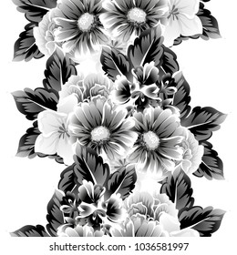 Abstract elegance seamless pattern with floral background