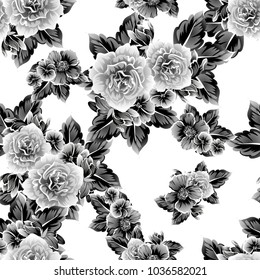 Abstract elegance seamless pattern with floral background