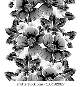 Abstract elegance seamless pattern with floral background
