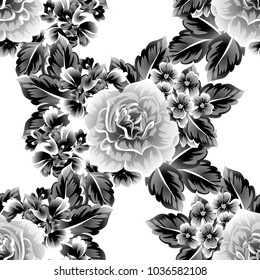 Abstract elegance seamless pattern with floral background