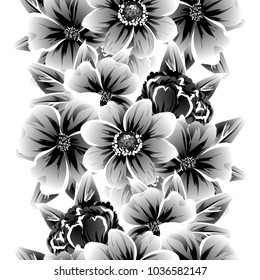 Abstract elegance seamless pattern with floral background
