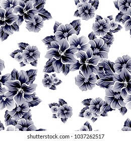 Abstract elegance seamless pattern with floral background