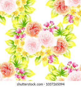 Abstract elegance seamless pattern with floral background