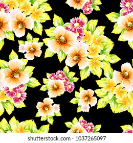 Abstract elegance seamless pattern with floral background