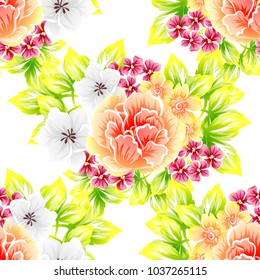Abstract elegance seamless pattern with floral background