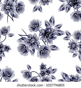 Abstract elegance seamless pattern with floral background