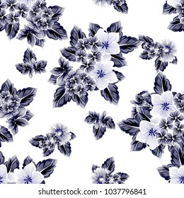 Abstract elegance seamless pattern with floral background
