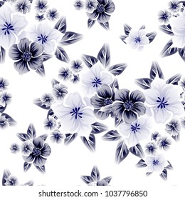 Abstract elegance seamless pattern with floral background