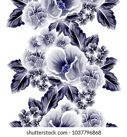 Abstract elegance seamless pattern with floral background