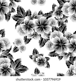 Abstract elegance seamless pattern with floral background