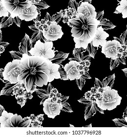 Abstract elegance seamless pattern with floral background