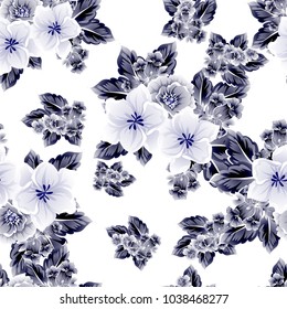 Abstract elegance seamless pattern with floral background