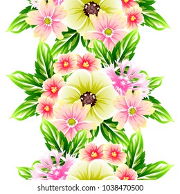 Abstract elegance seamless pattern with floral background