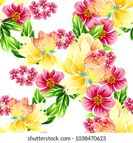 Abstract elegance seamless pattern with floral background