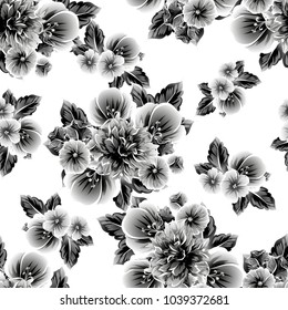 Abstract elegance seamless pattern with floral background