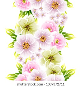 Abstract elegance seamless pattern with floral background