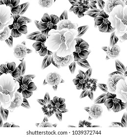 Abstract elegance seamless pattern with floral background