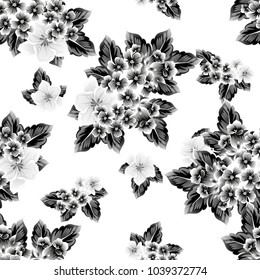 Abstract elegance seamless pattern with floral background