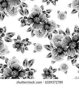 Abstract elegance seamless pattern with floral background